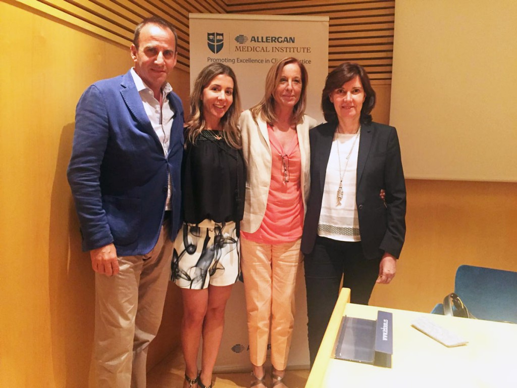 Con los Drs Vicente Paloma, Roser Garreta y vaina Aita al finalizar el Expert Meeting sobre toxina botulínica - Barcelona 2016