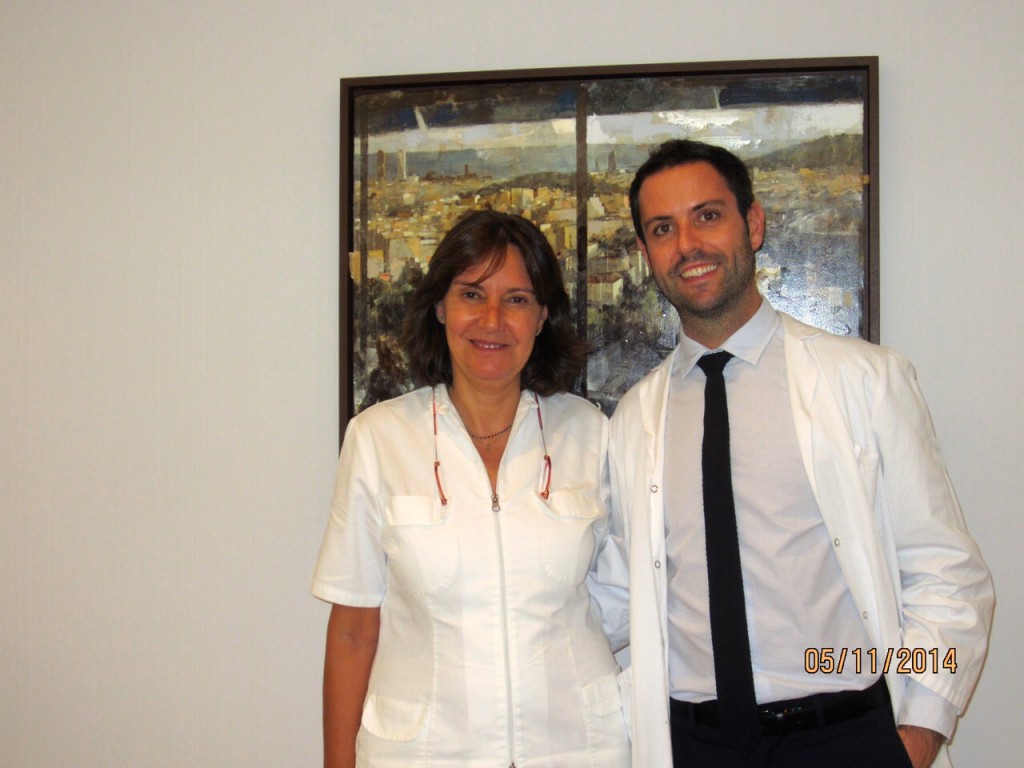 El Dr Ramos con la Dra Villanueva durante su estancia en nuestra consulta - Noviembre 2014