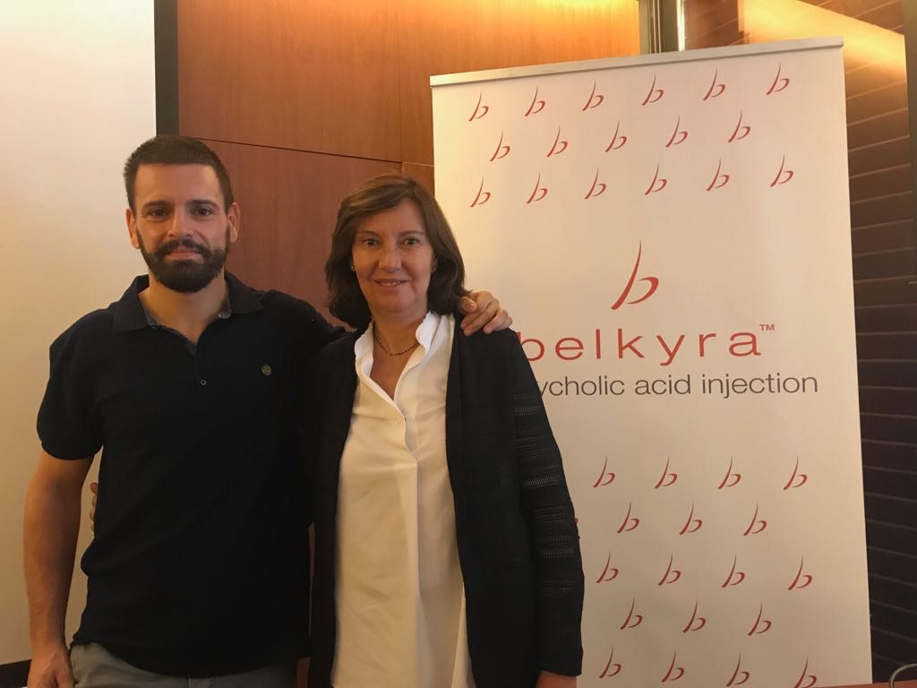 La Dra Cristina Villanueva con el Dr Romero Riu - Taller de Belkyra 2017