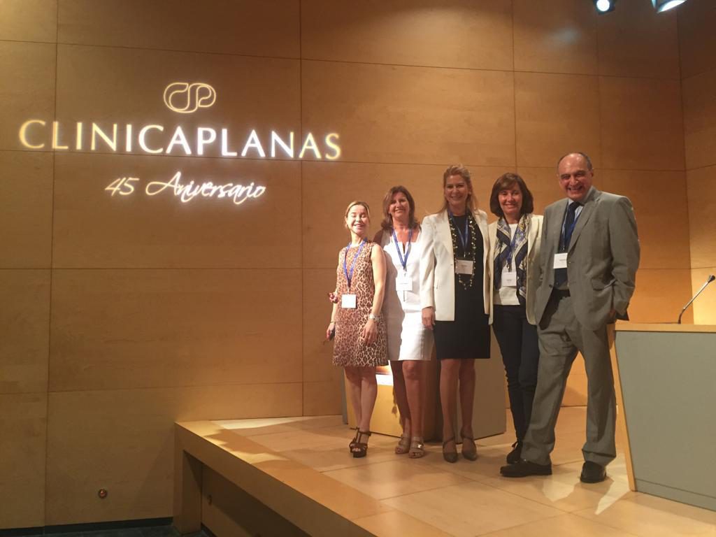 Con la Dra Adriana Ribé, Montse Planas, Virginia Benitez y Mariano Velez - Barcelona 2018